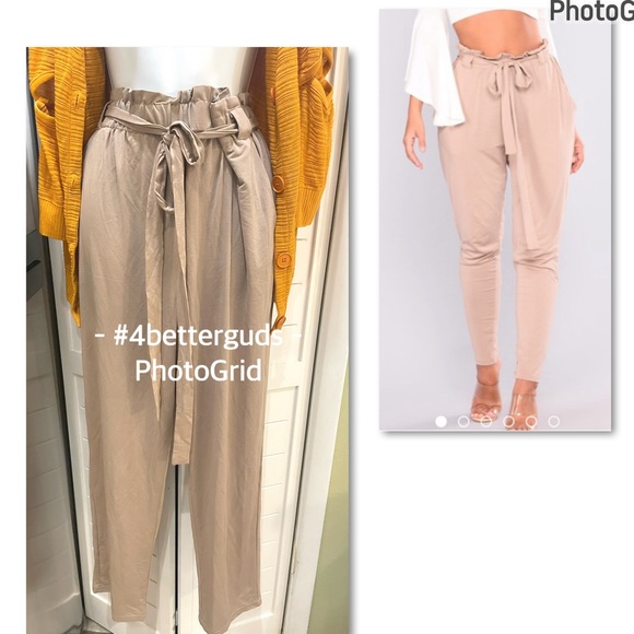 Fashion Nova Pants - New FashionNova Finders Keepers Tie Waist Cropped Pants Coco Tan Size 1X 14 16